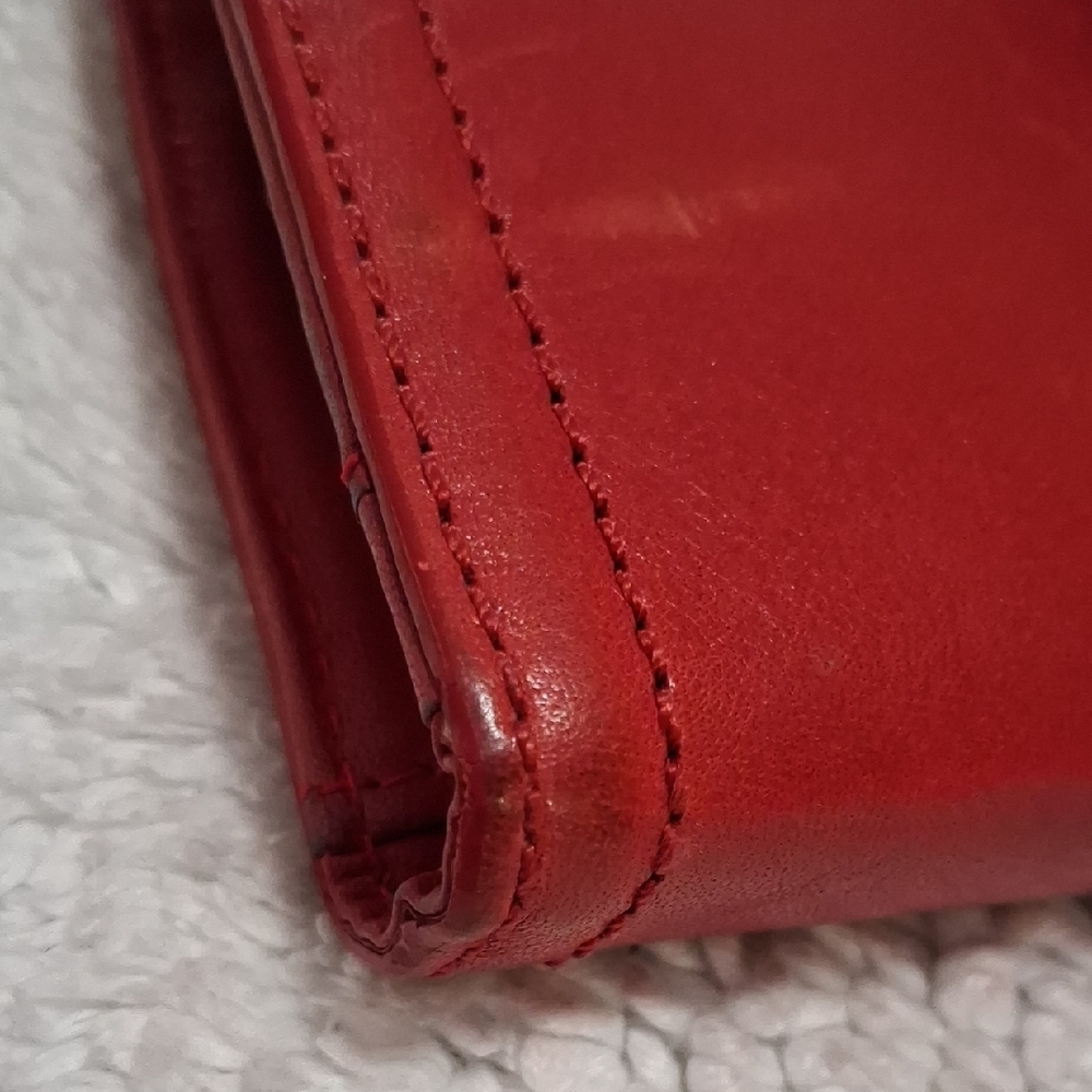 L.A.M.B. Matching Red and Beige Logo-Accent Leather Bag & Wallet - Picture 9 of 16